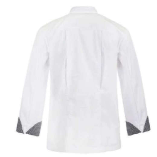 Picture of ChefsCraft, Executive Chef Lightweight Vented Jacket, Long Sleeve, Checked Detail